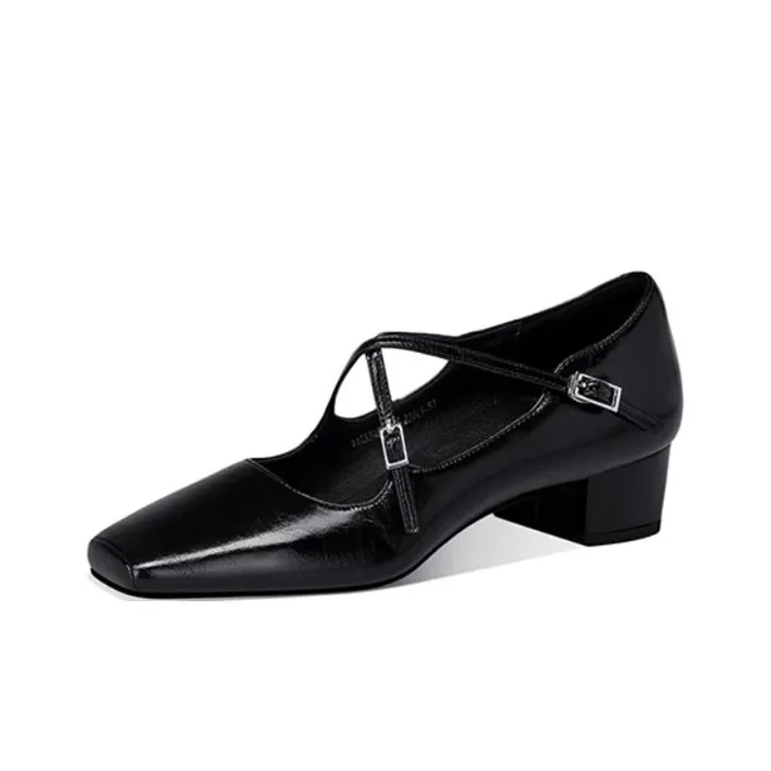 JESSICA SOPHIA Грубый каблук Туфли Мэри Джейн Женские