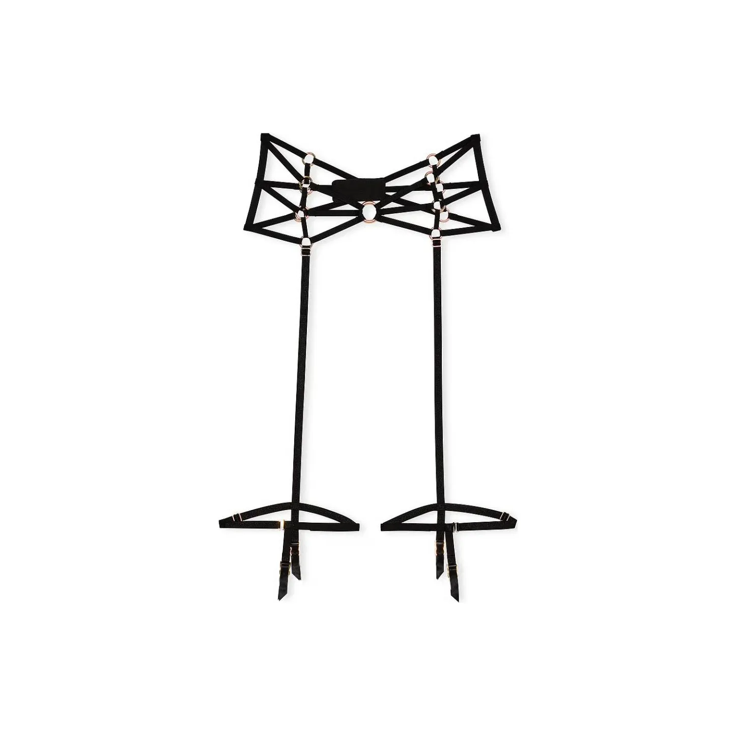 Victoria's Secret Very Sexy Leopard Embroidery Garter Belt / Black Underwear Accessory Women's Black