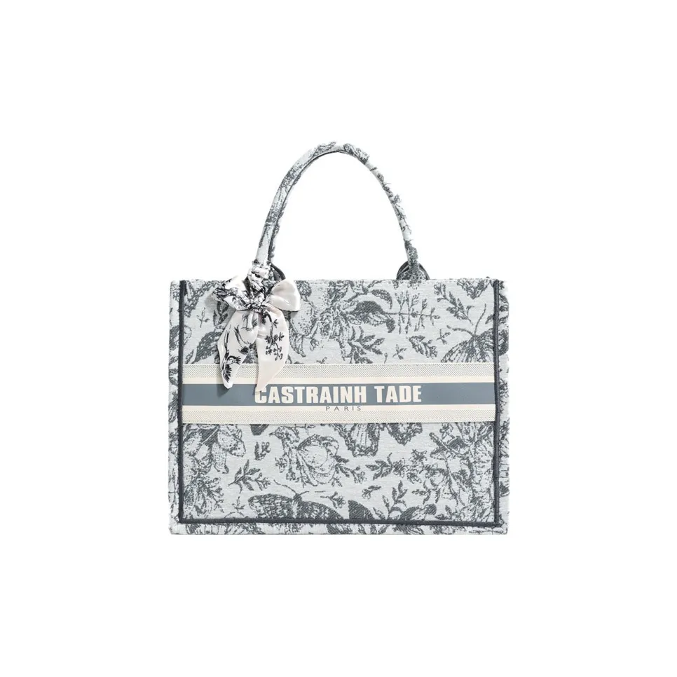 JANE KLAIN Ткань Сумка Тоут Сумка Сумка на плечо Большая Женская Серый