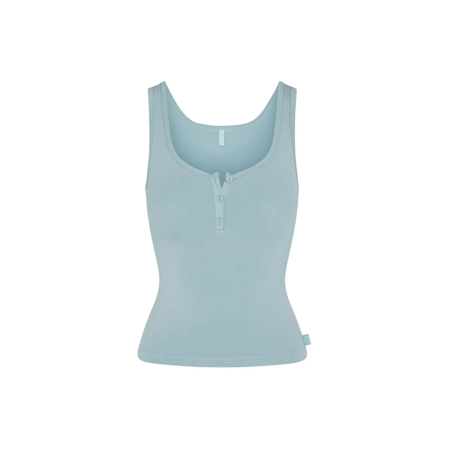 SKIMS Сон Henley Майка Женская Небесно-Синий