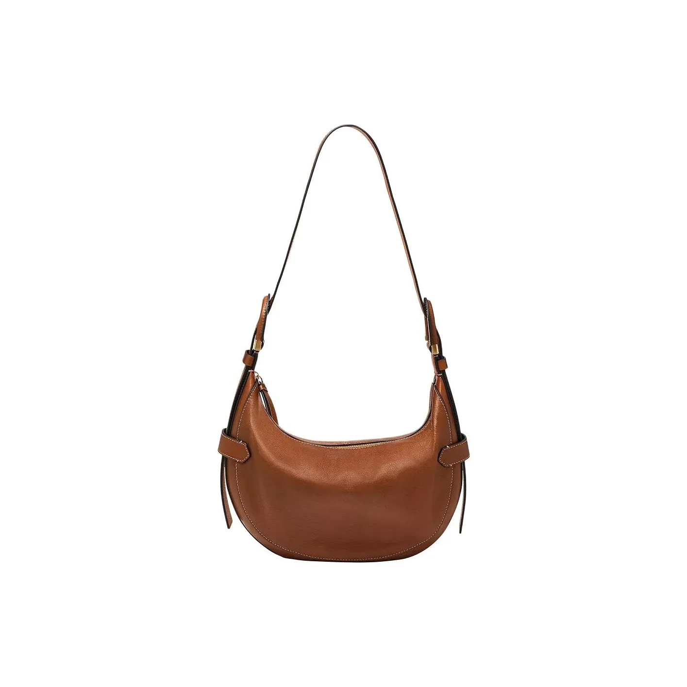 FOSSIL Leather Handbag, Shoulder Bag Women's Brown