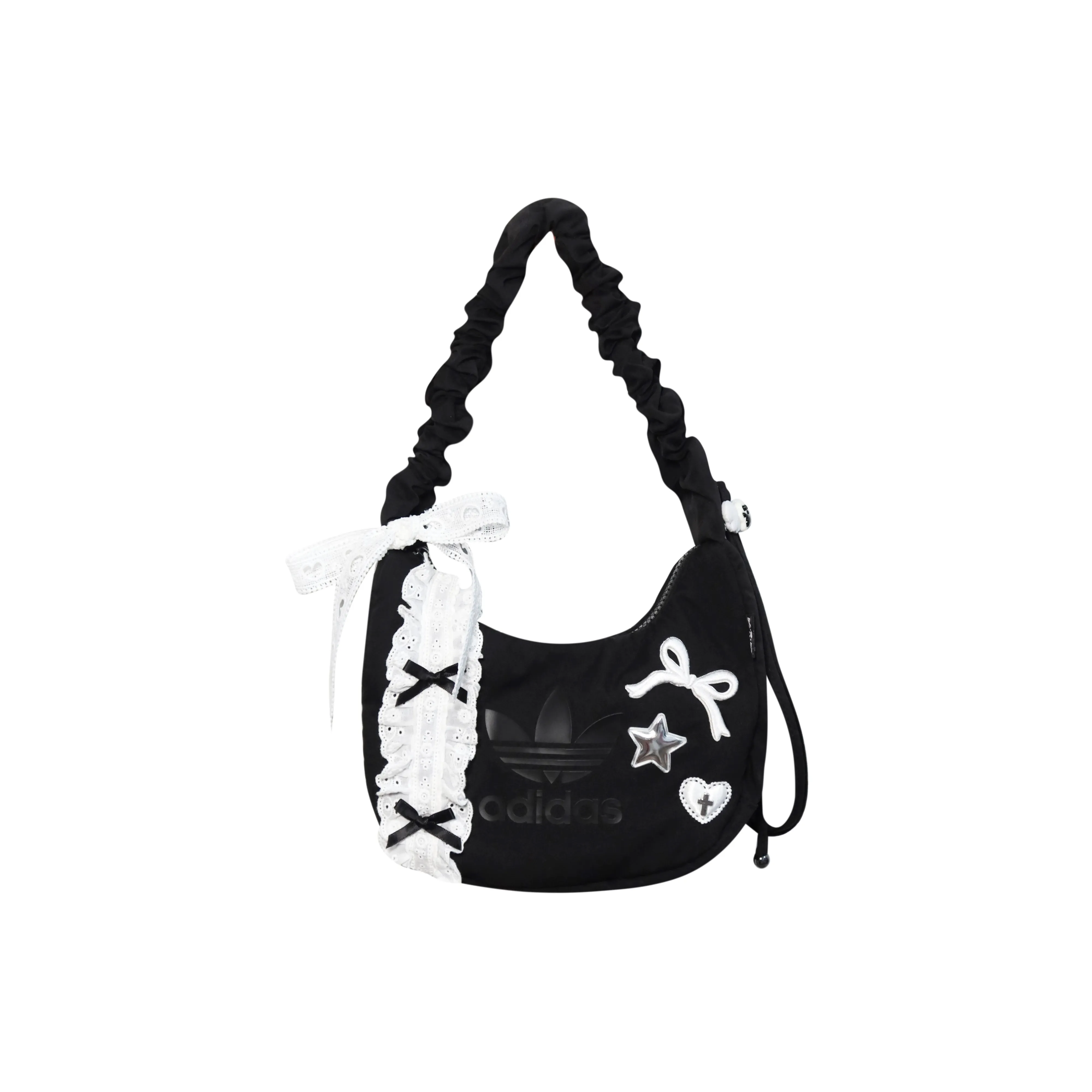 Adidas Originals Fabric Cloud Bag Shoulder Bag Handbag Shoulder Bag Mini Women's Black White