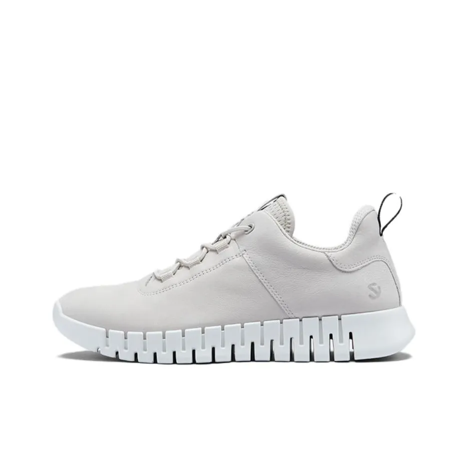 Ecco Smart Series Low Top Casual Shoes Men's Gray White