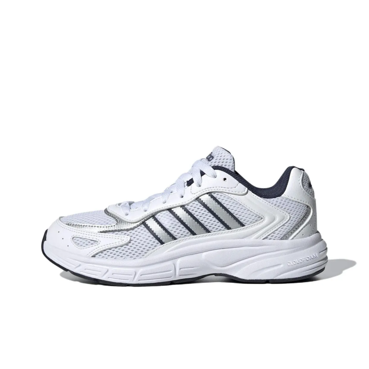 Adidas ECLYPTIX 2000 Устойчивый к истиранию Низкий Топ Повседневные Беговые кроссовки Женские Белые Серебряные