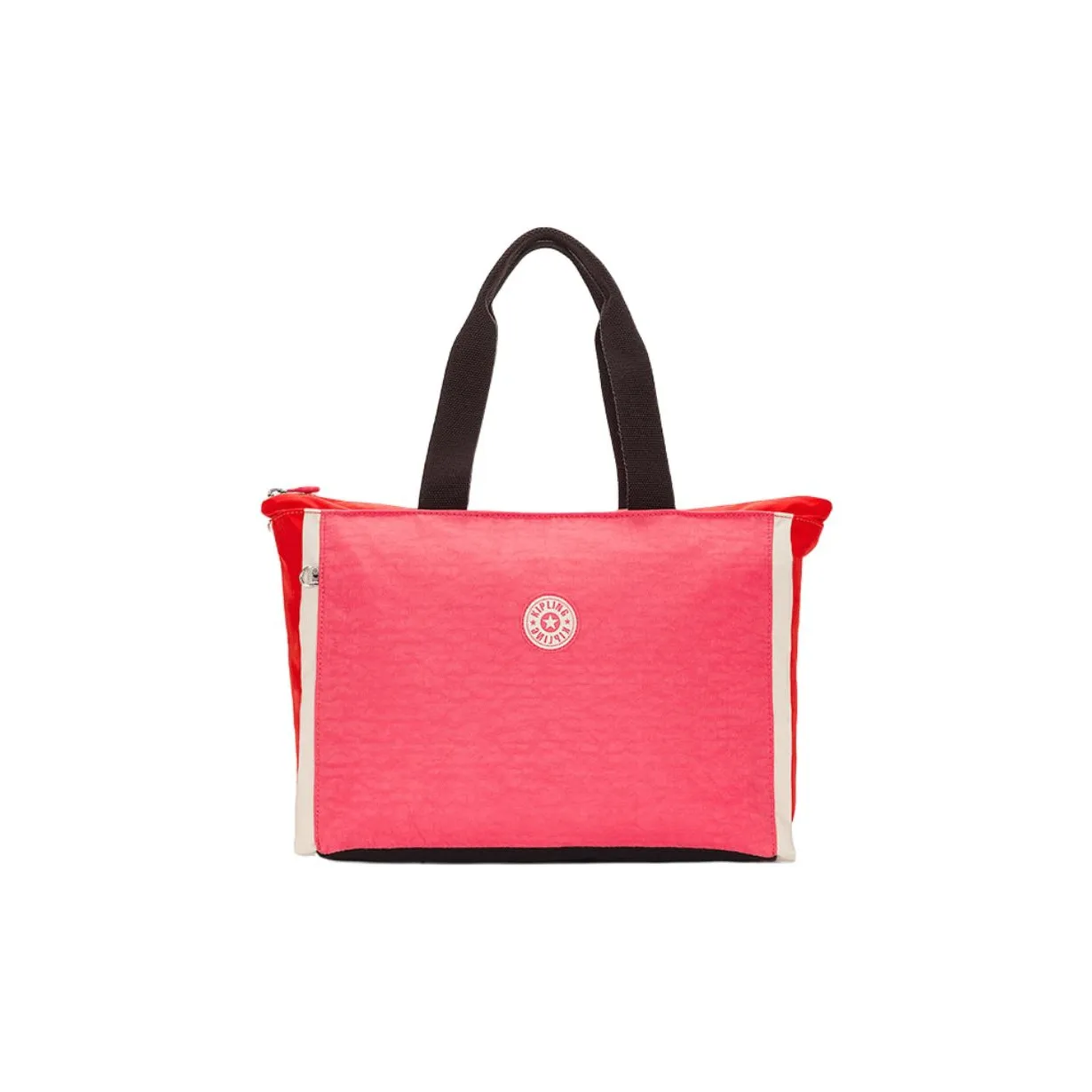 Kipling Polyamide Shoulder Bag, Large Capacity Tote Regular Unisex Pink Orange Patchwork