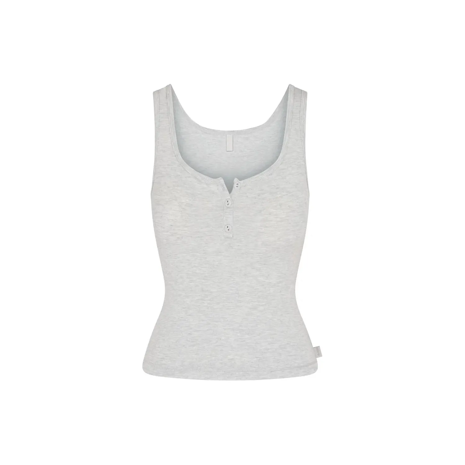 SKIMS Сон Henley Майка Женская Светлый Меланжевый GREY Светлый Серый