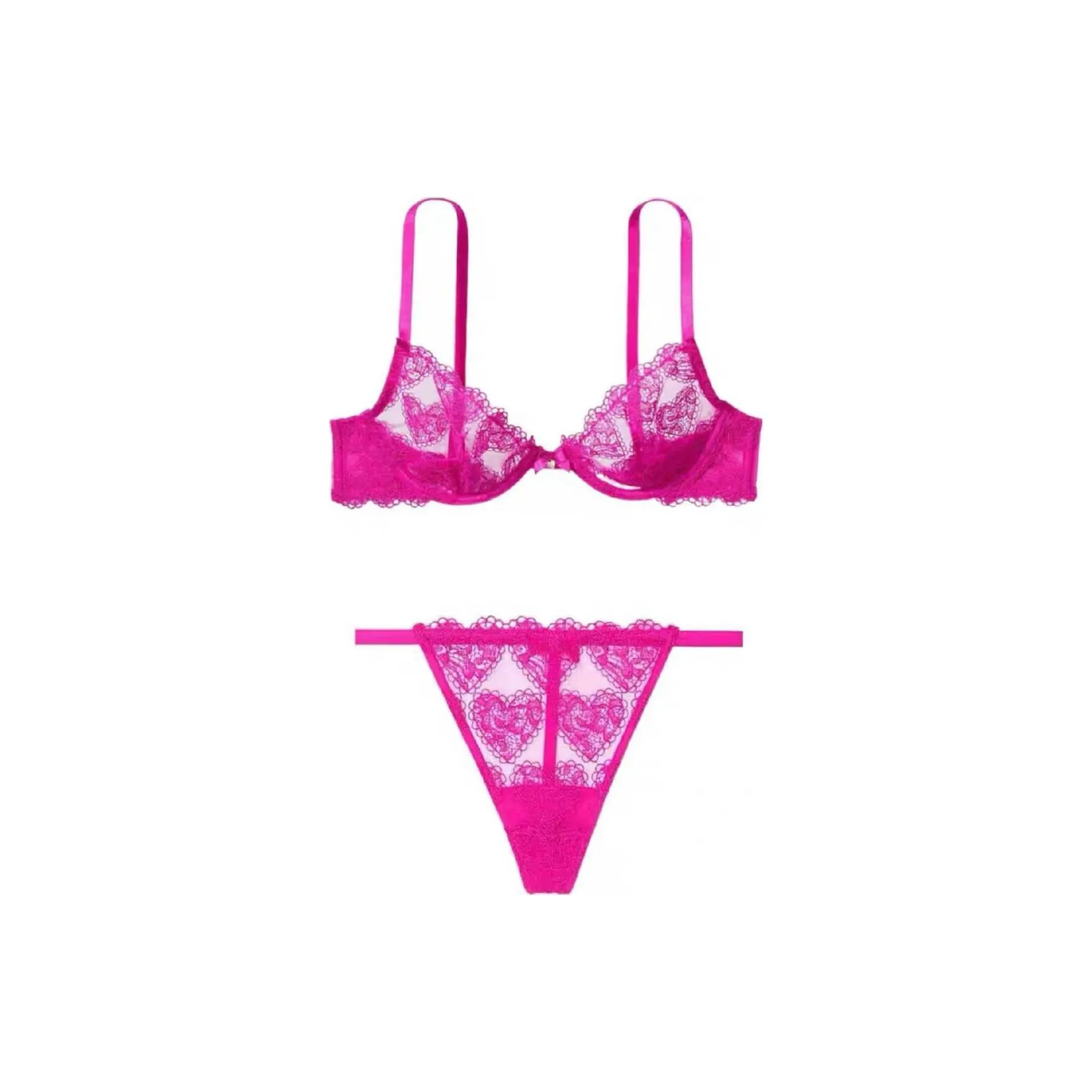 Victoria's Secret Набор нижнего белья для женщин цвет Pink Floyd розовый и красный