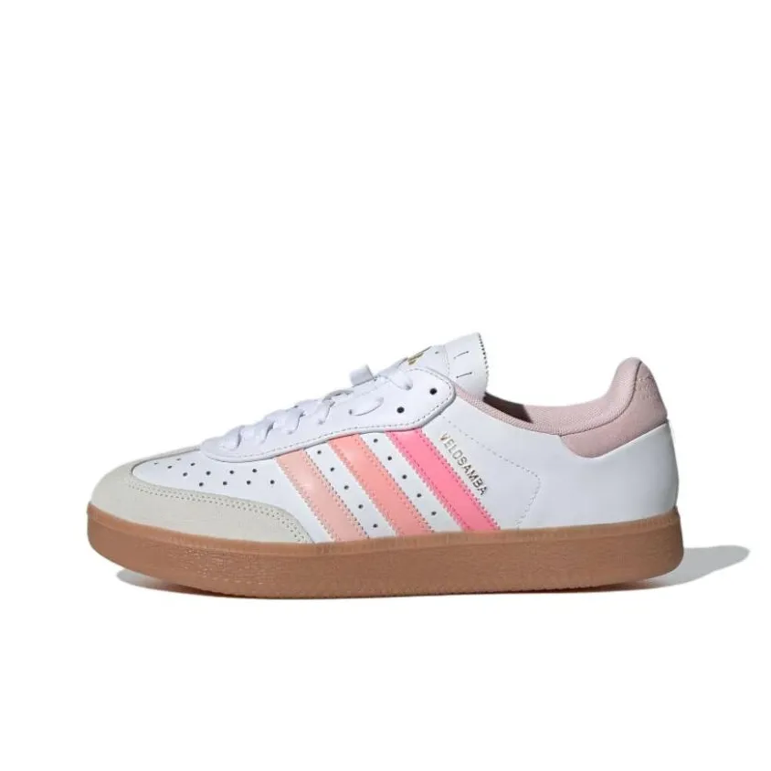 Adidas Velosamba Leather Cloud White Sandy Pink Gold Metallic Women's