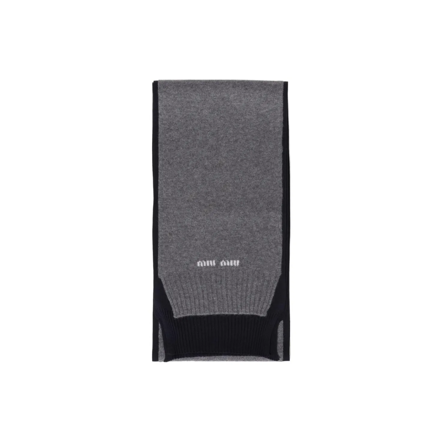 MIU MIU Cashmere Knit Scarves Men's Black