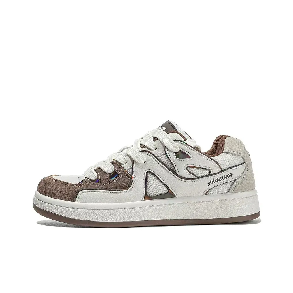 HAOWA Xuanying Collection Mysterious Brown Shadow Low Top Скейтборд Кроссовки Unisex Beige Brown