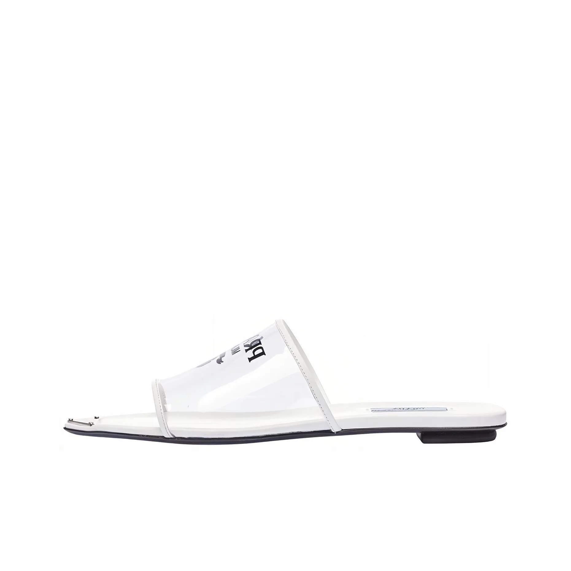 PRADA Quiet Slip Resistant Slide Slippers Women's White