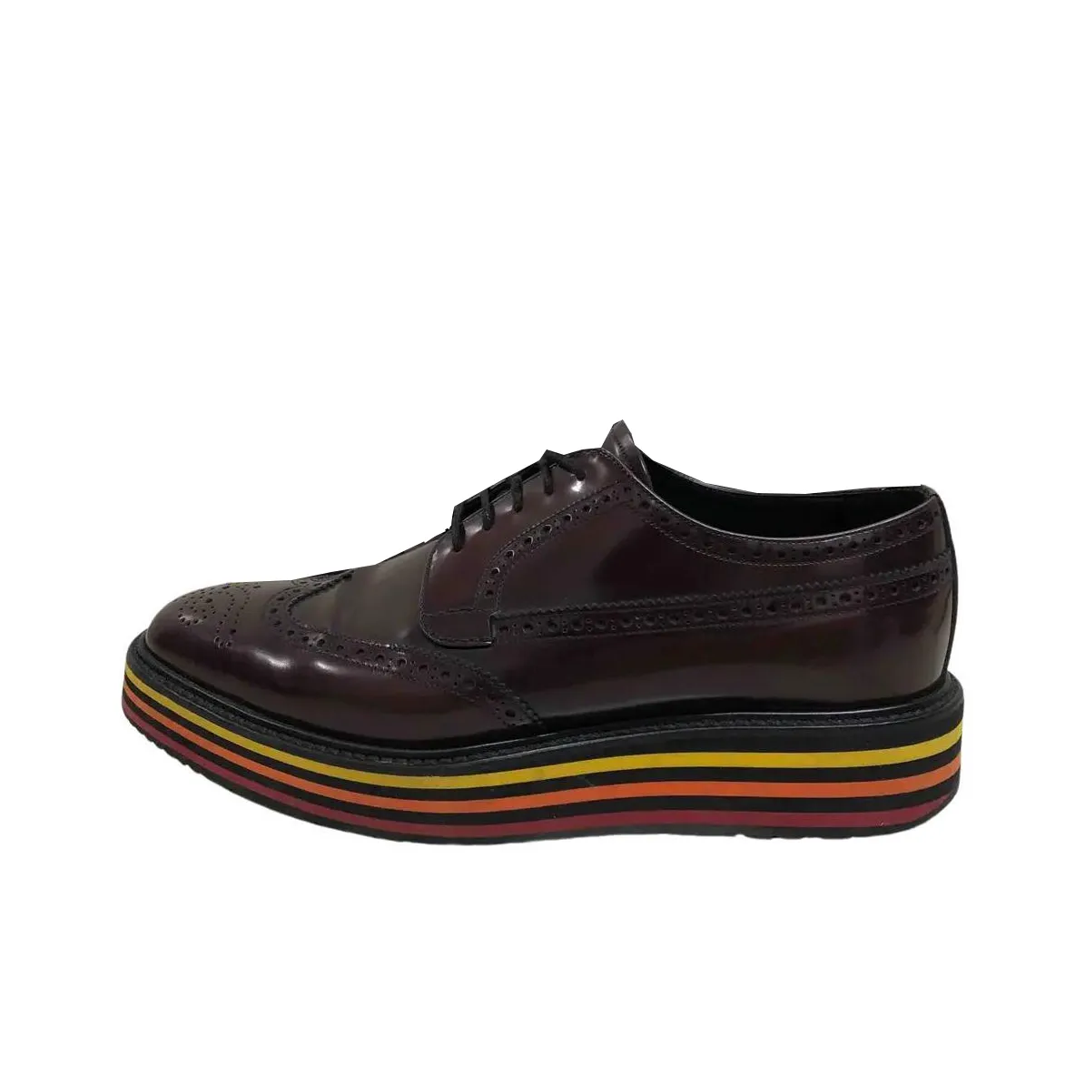 PRADA Casual Shoes Men's Red Brown
