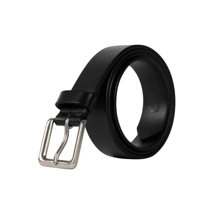 GXG Genuine Leather Pin Buckle Pure Cow Leather Youth Waist Belt Leather Belts Men's Black 2.9cm