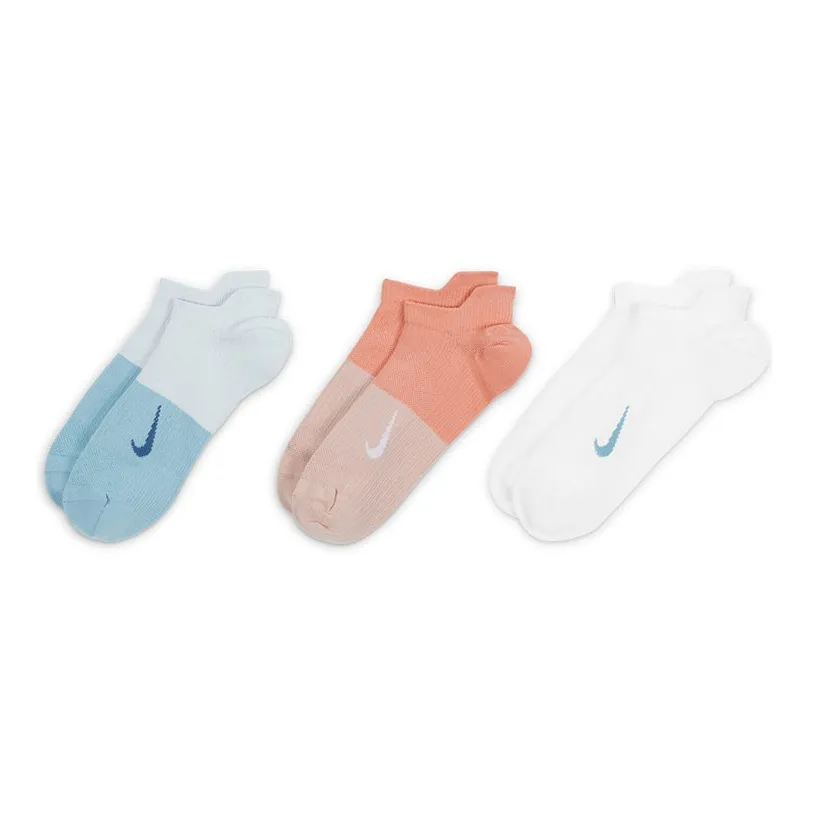 Nike Ankle Socks Women's 3 Pack Blue/White/Orange