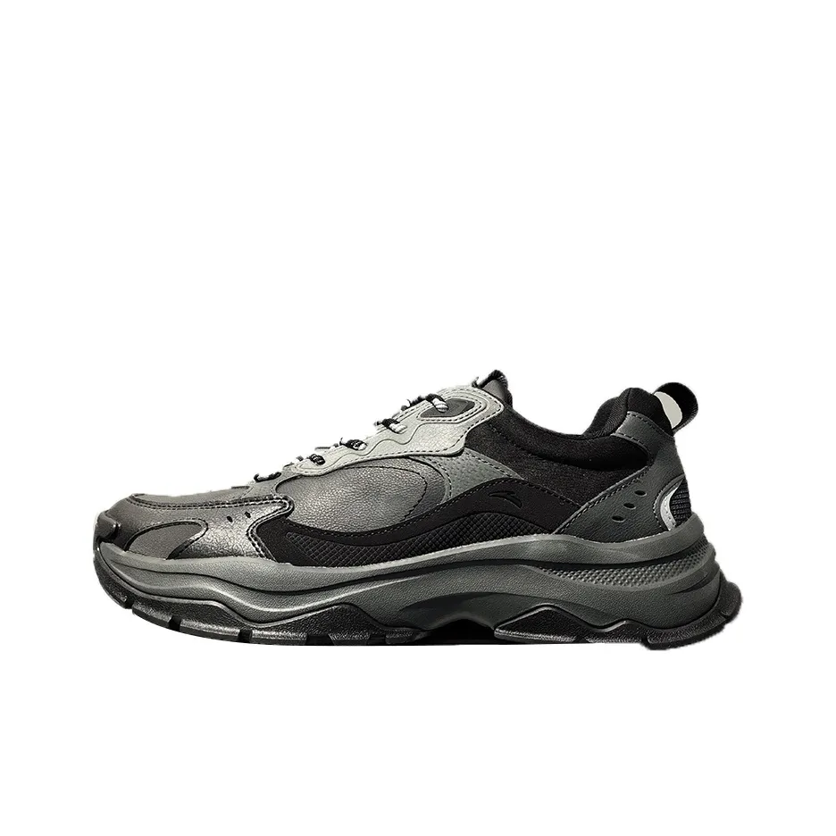 Anta Breathable Coverage Low Top Hiking Shoes Men's Black Gray
