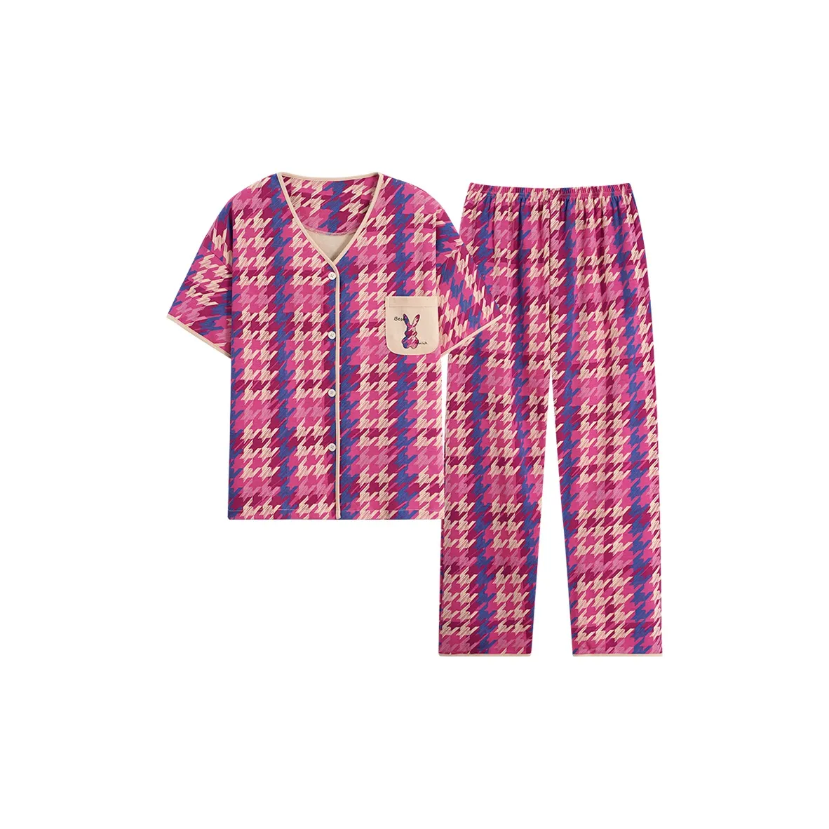 MIIOW Cool One Summer Series Пижамный комплект Женские Rainbow Houndstooth