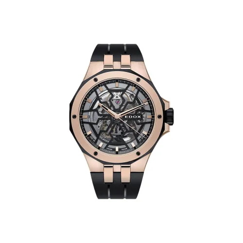EDOX Автоматический Механический Часы Мужские Movement 43 мм с Вырезом