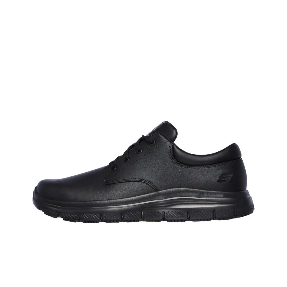 Skechers Work Slip Resistant Low Top Dyna Shoes Men's Black