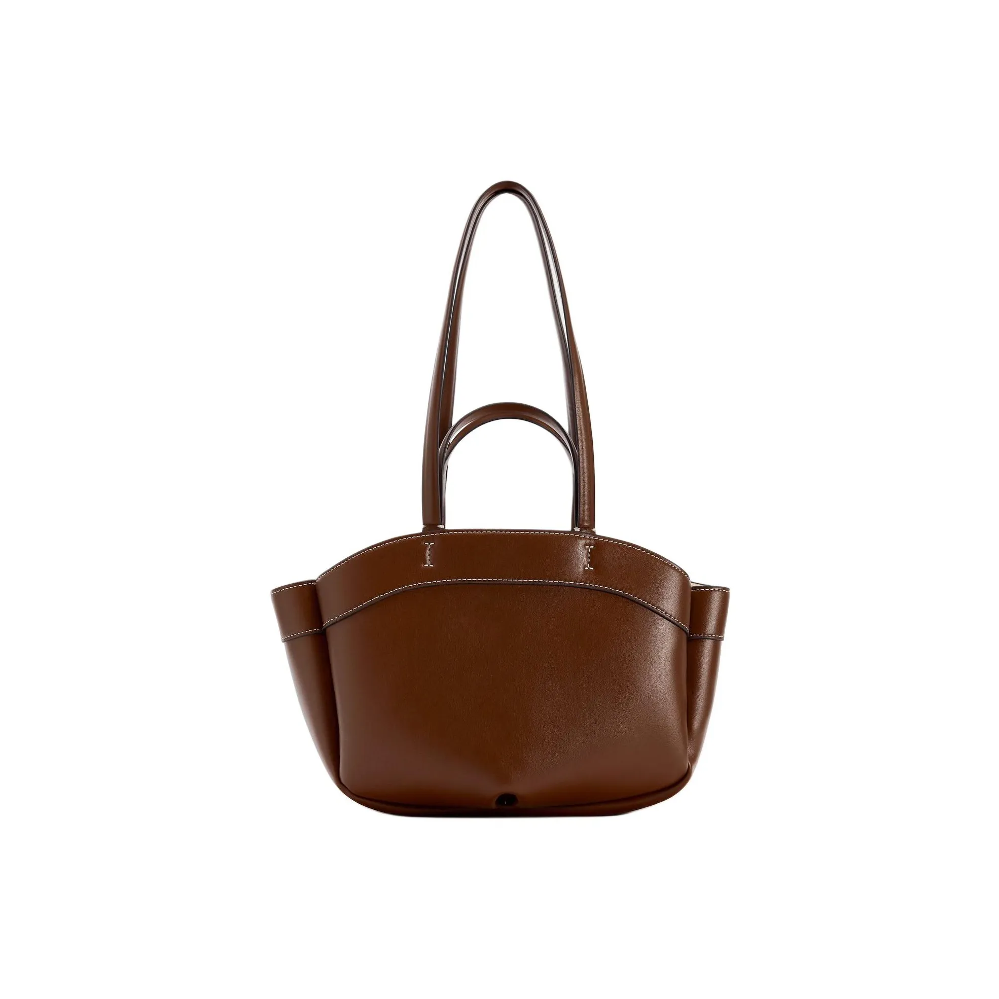 ZARA PU Tote Bag, Shopping Bag, Shoulder Bag, Handbag Tubas Women's Brown