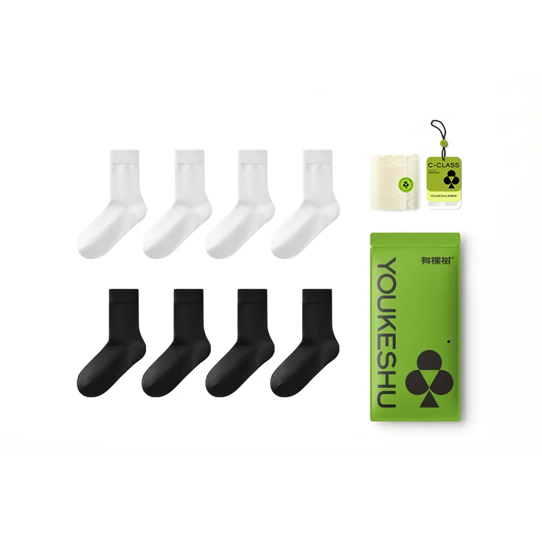 YOUKESHU Осенние и зимние носки с высоким верхом мужские упаковка из 4 пар