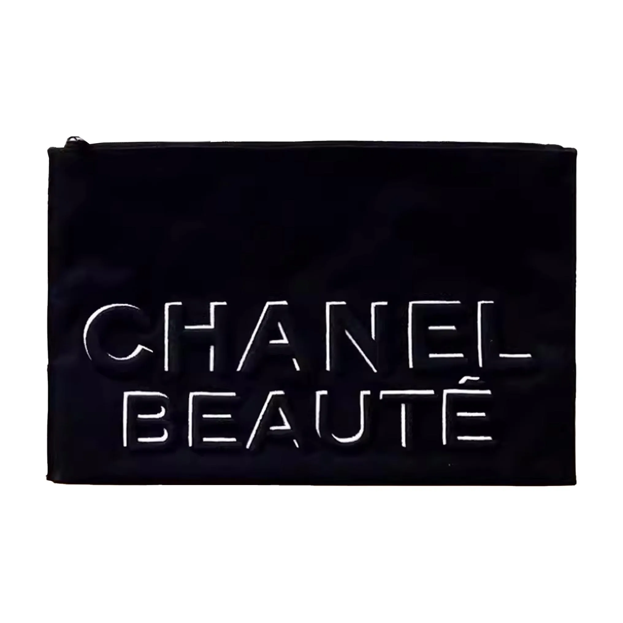 CHANEL Черная вышивка Холщовая сумка для хранения косметики