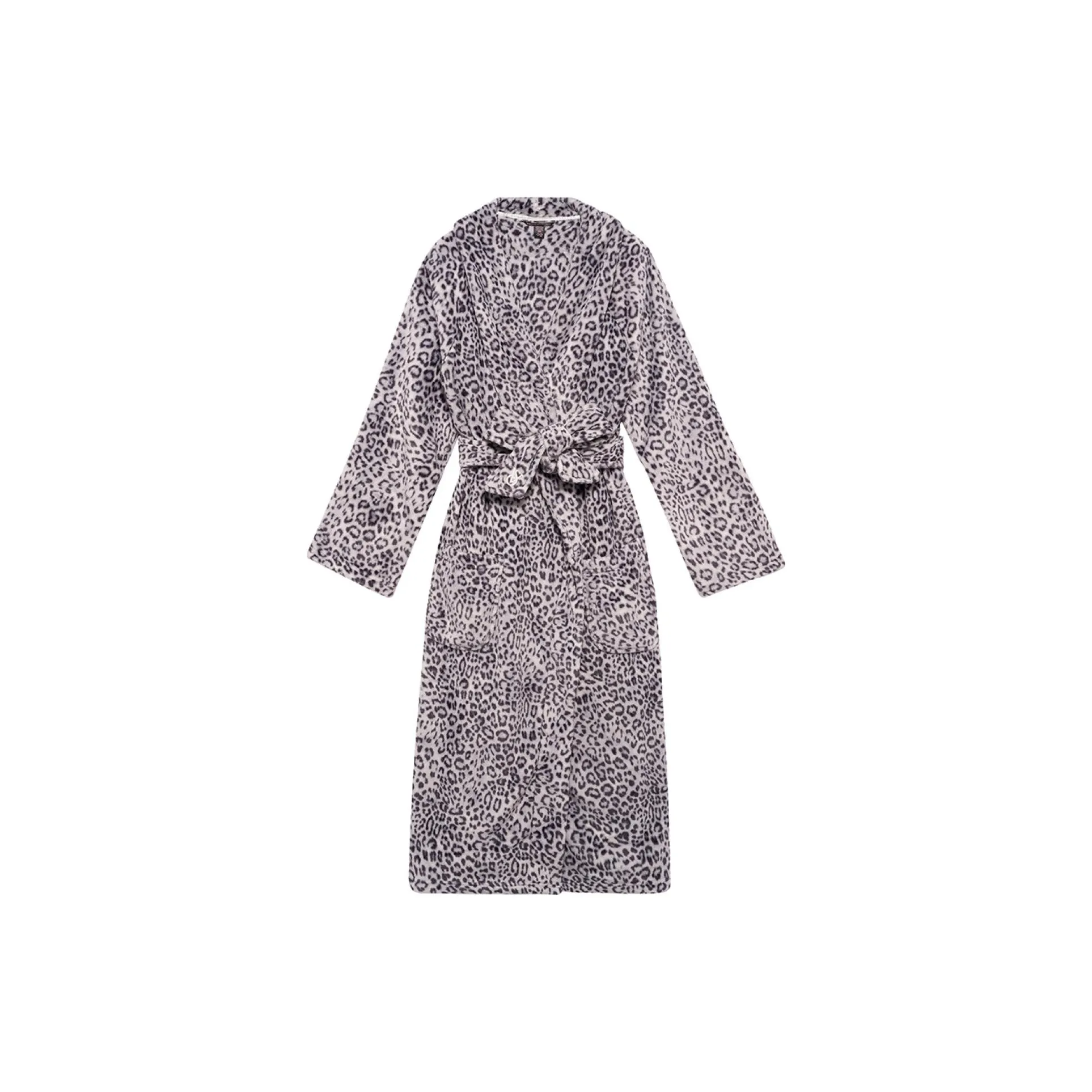 Victoria's Secret Черно-белая панда с принтом с животными Женские банные халаты