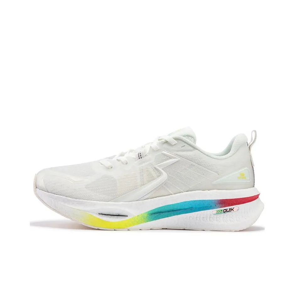 361° Float Anti-Slip Wear-Resistant Low-Top Casual Running Shoes Men's Feather White Treasure Vase Blue