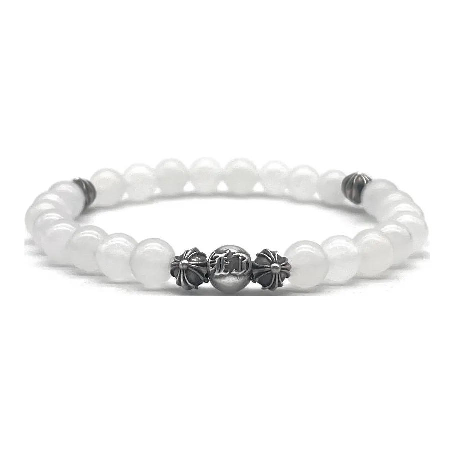 Chrome Hearts White Agate Bracelets Unisex Gray White