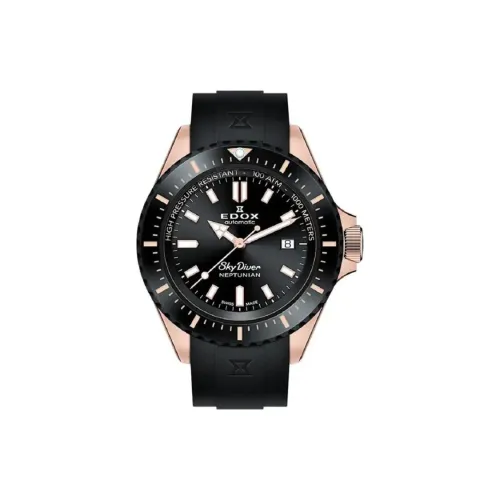 EDOX Автоматический Механический Часы Мужские Movement 44 мм Черные
