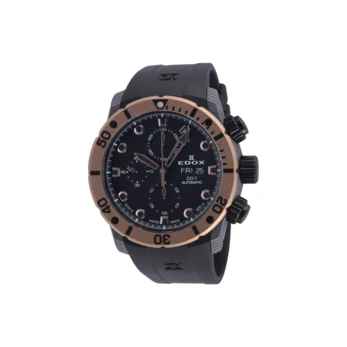 EDOX Автоматический Механический Часы Мужские Movement 45 мм Черные