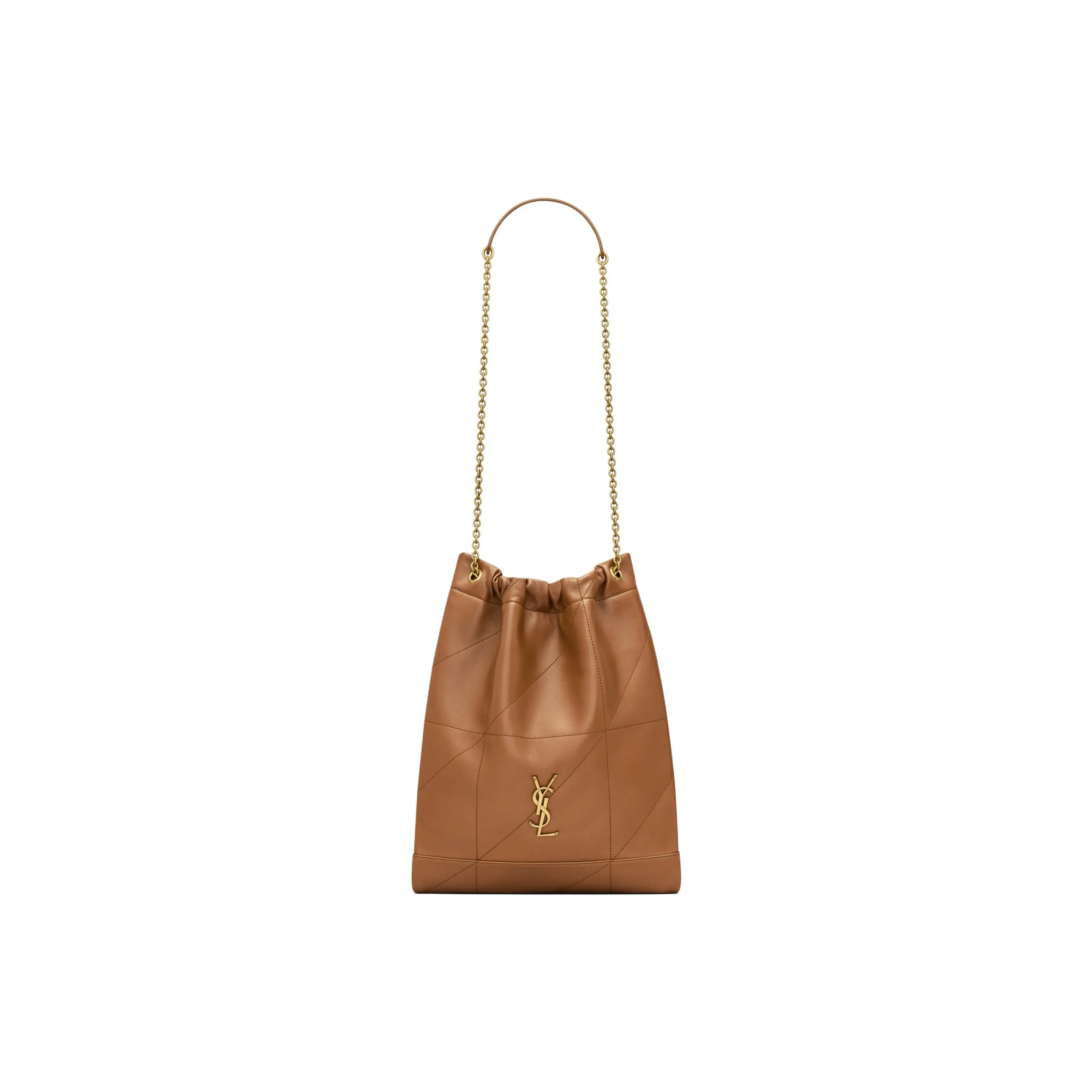 SAINT LAURENT Jamie Sheepskin Handbag Shoulder Bag Women's Light Brown