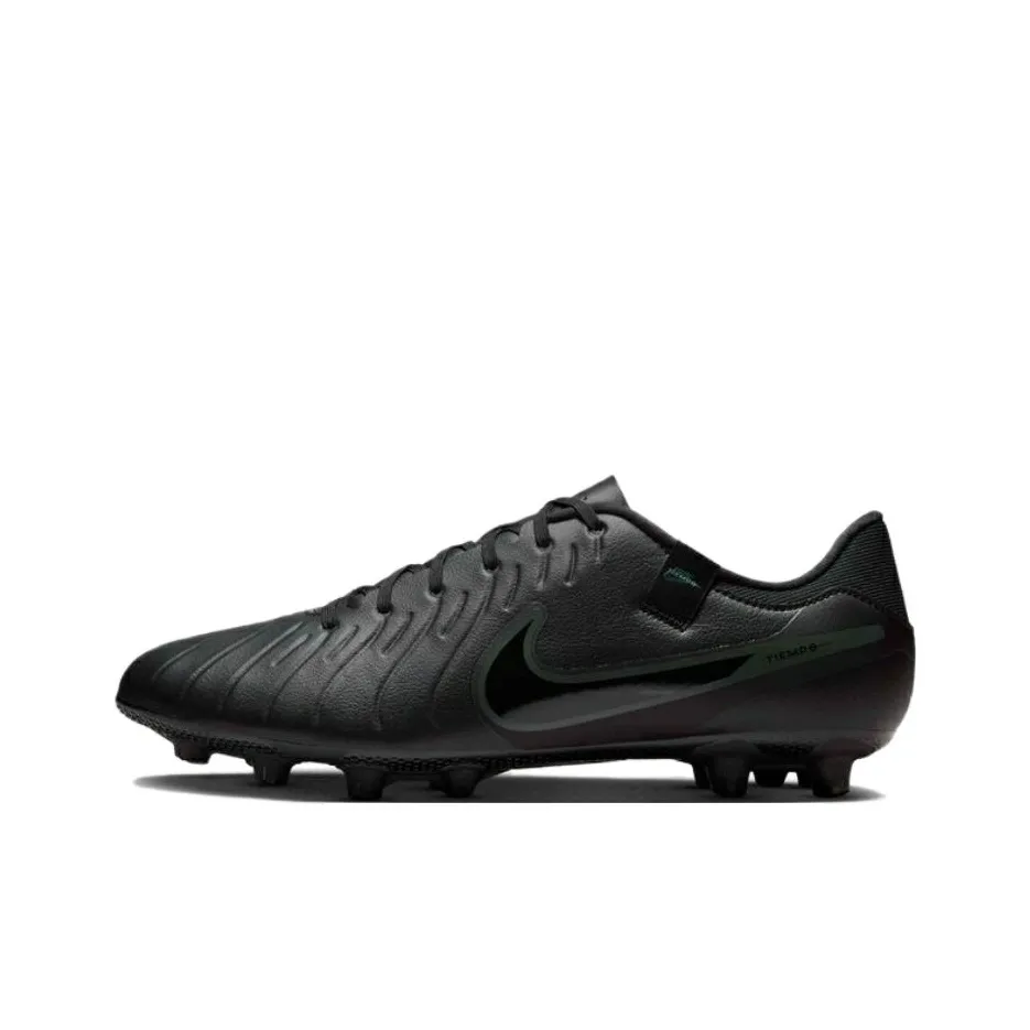 Nike Tiempo Legend 10 HG Твердый Ground Slip-Resistant Abrasion-Resistant Легкие Футбольные бутсы Мужские Черные