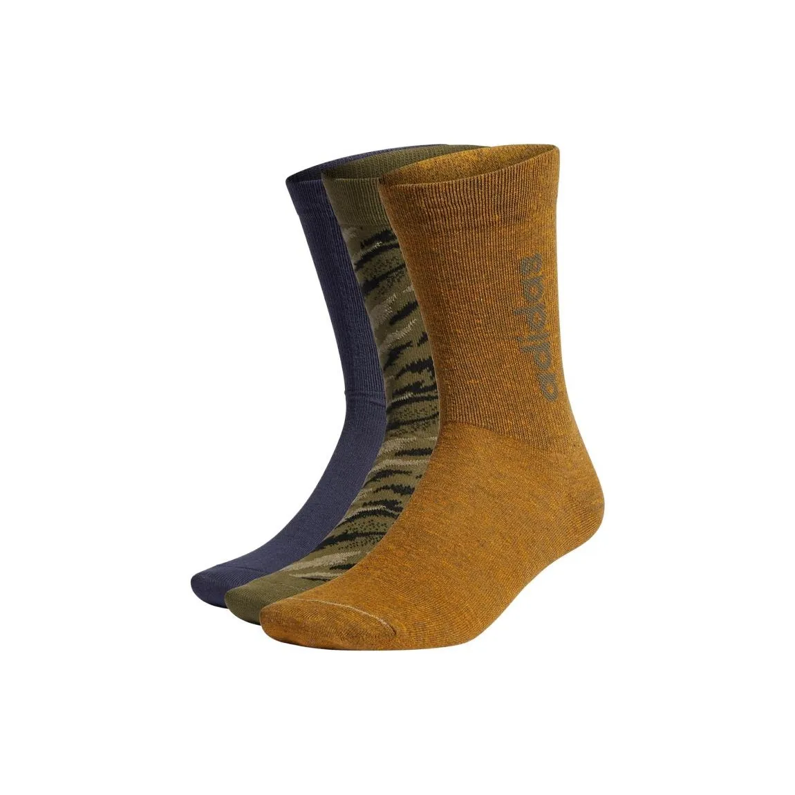 ADIDAS NEO Носки Crew Унисекс 3 пачки Темно-синий Зеленый Коричневый