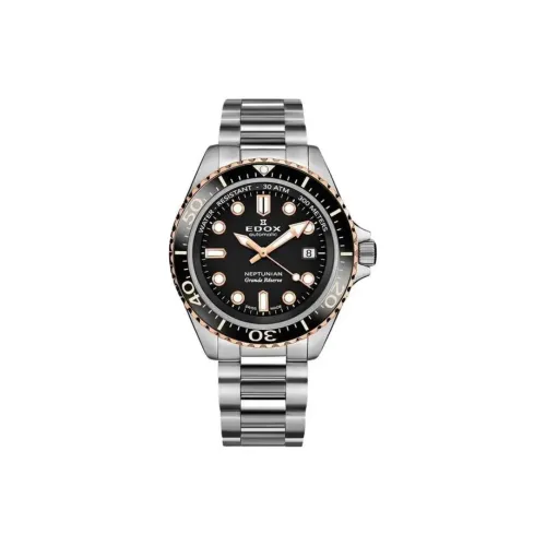 EDOX Автоматический Механический Часы Мужские Movement 42 мм Черные