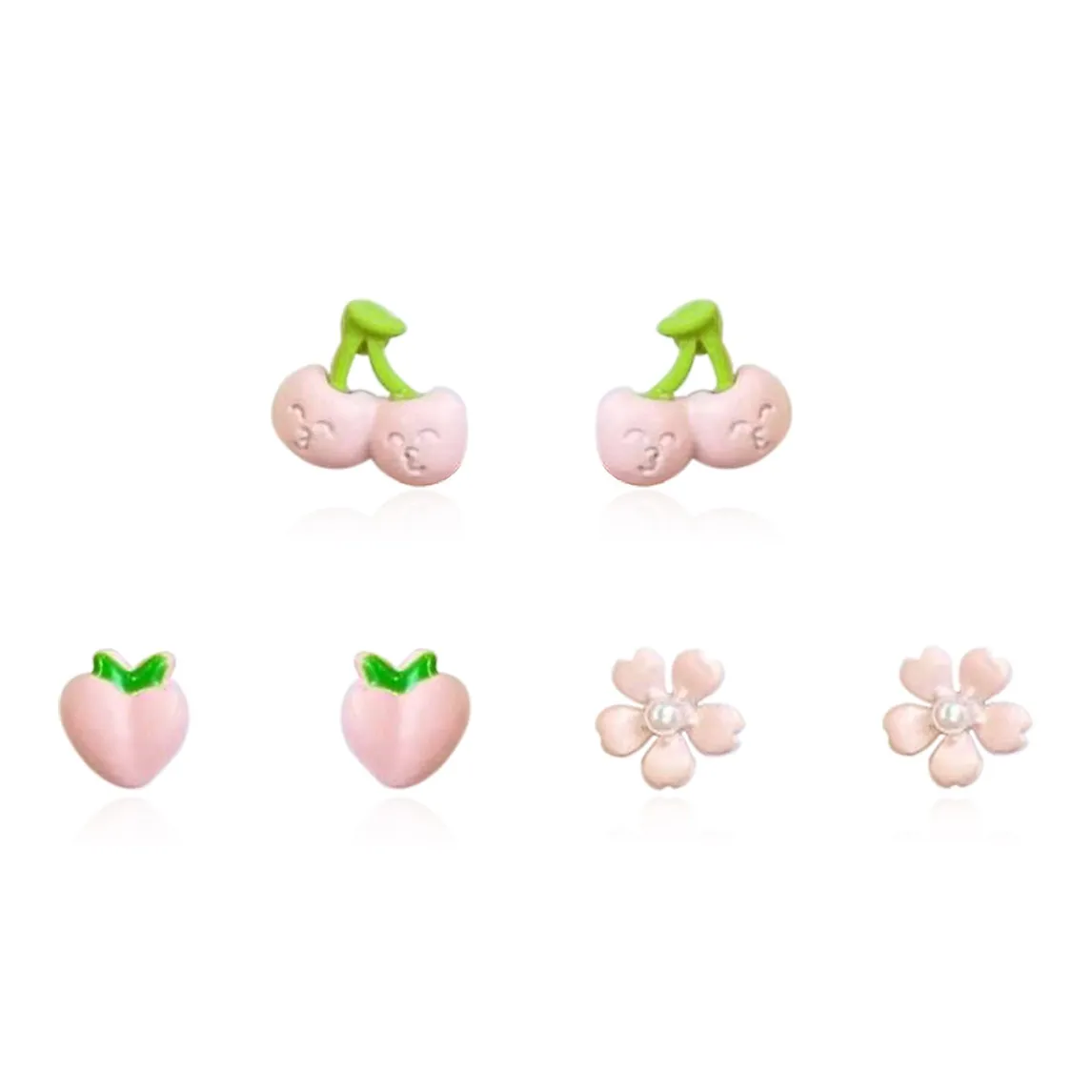 DVNRR Сплав Серьги-гвоздики Женские Набор в подарочной коробке три предмета