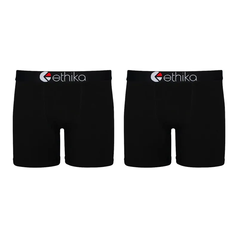 ETHIKA Боксеры Мужские 2 упаковки черные