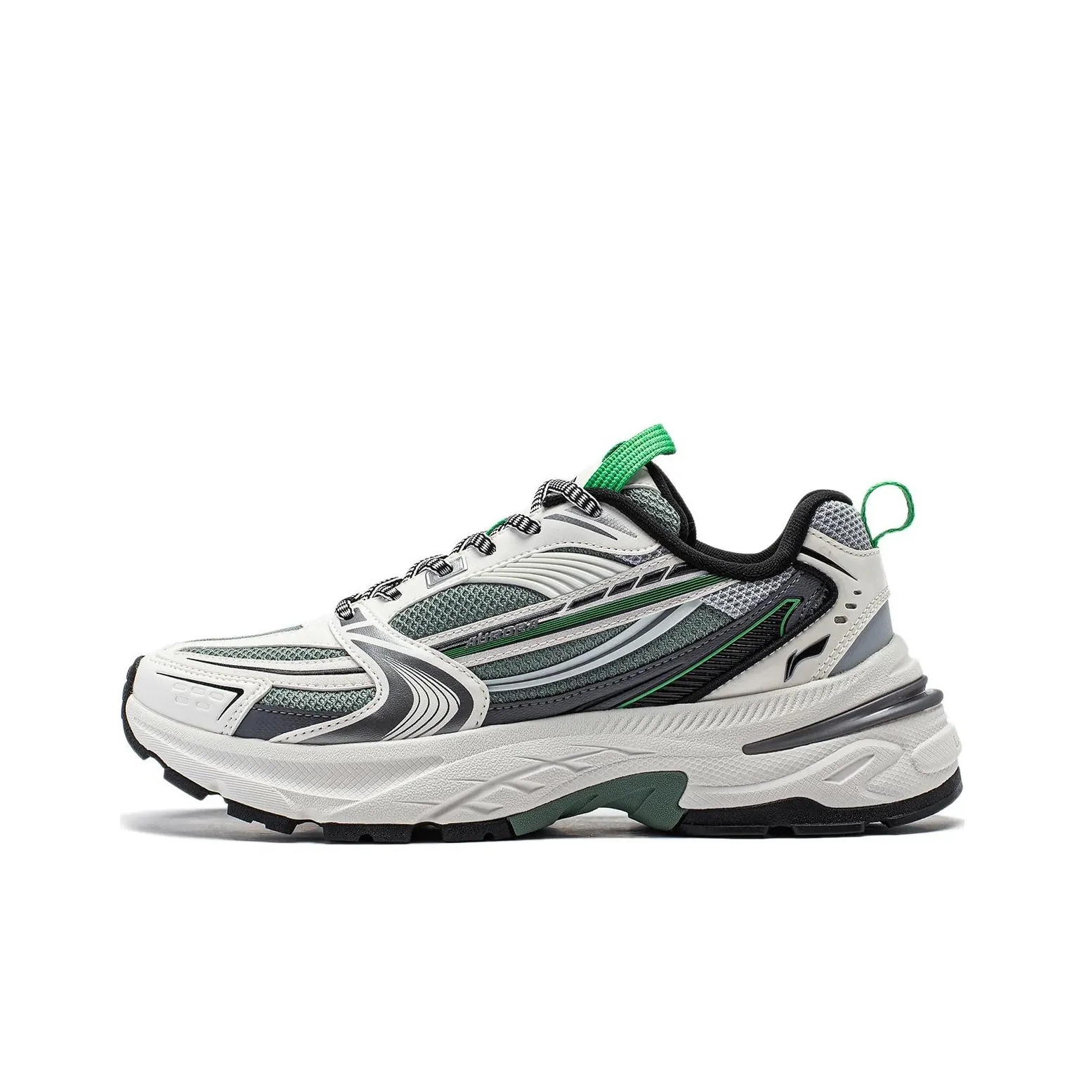 LiNing Aurora 2K V2 Wear Resistant Slip Resistant Low Top Casual Shoes Women's Mist White Lake Ethereal Green