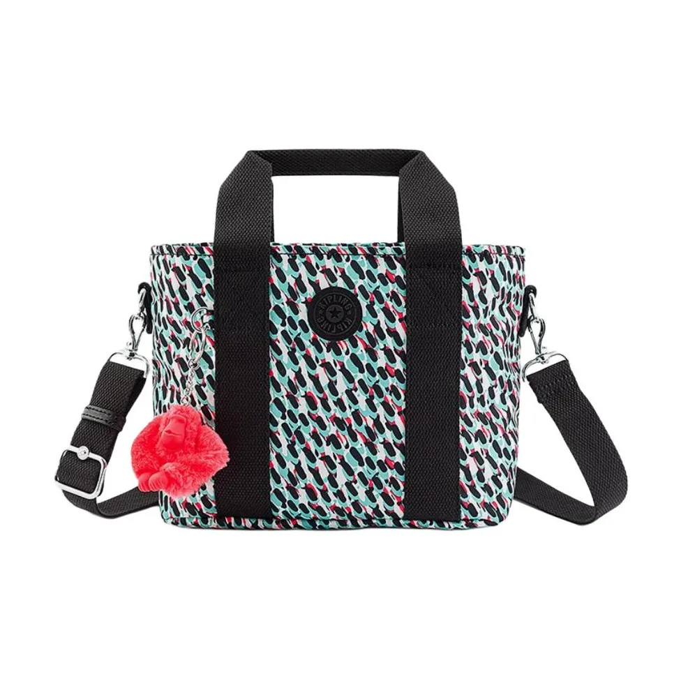 Kipling Полиэстер Тоут Сумка Сумка для покупок Сумка через плечо Сумка через плечо Маленькая Унисекс Черная Зеленая