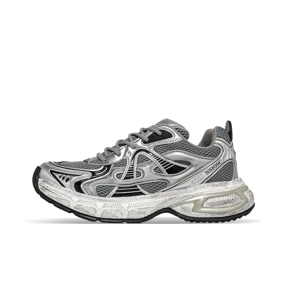NSIOSC Low Top Chunky Sneakers Unisex Silver