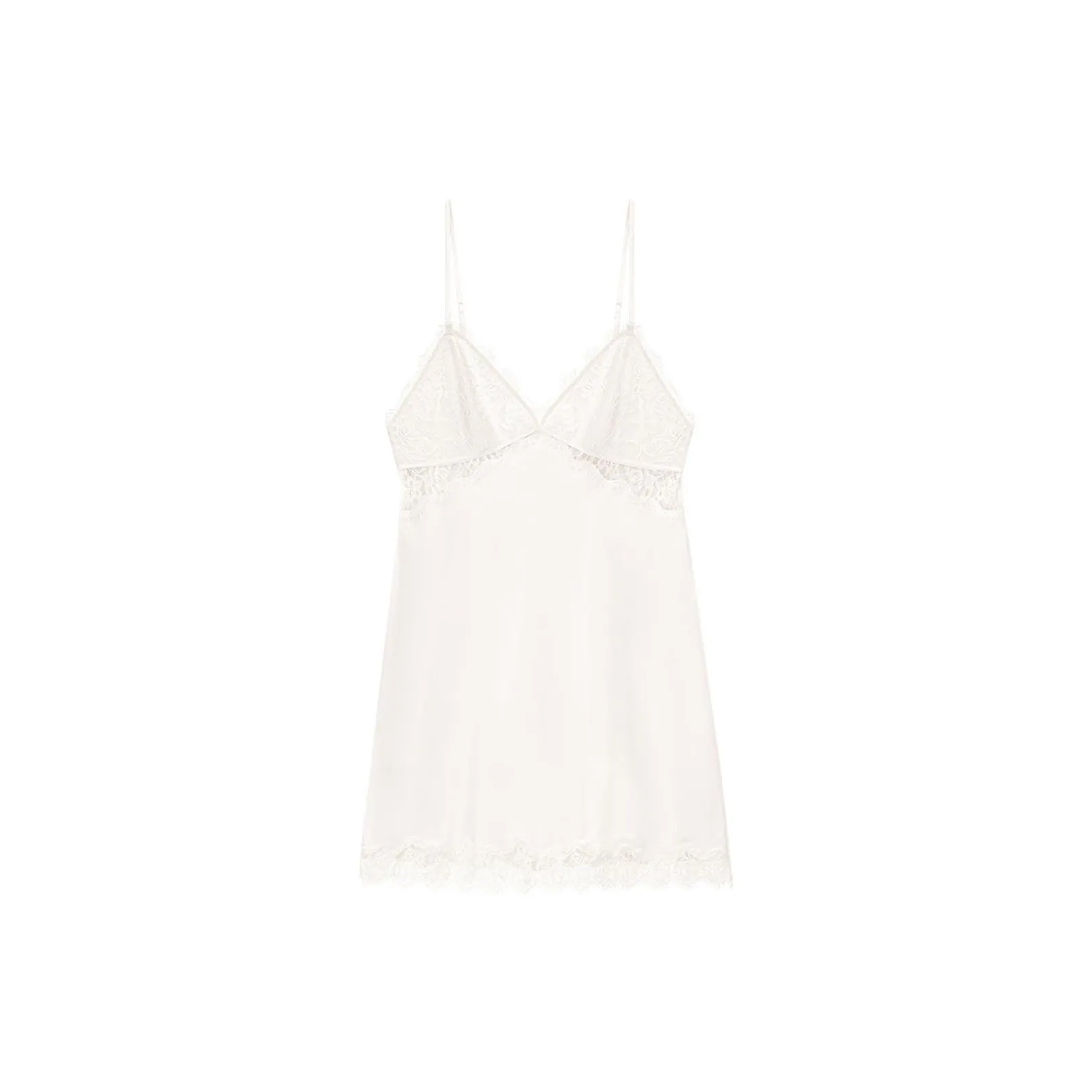 Victoria's Secret PINK SEXY WHO Sexy Deep V Nightgown With Floral Lace Sg/we Nightgown Women's Coconut White