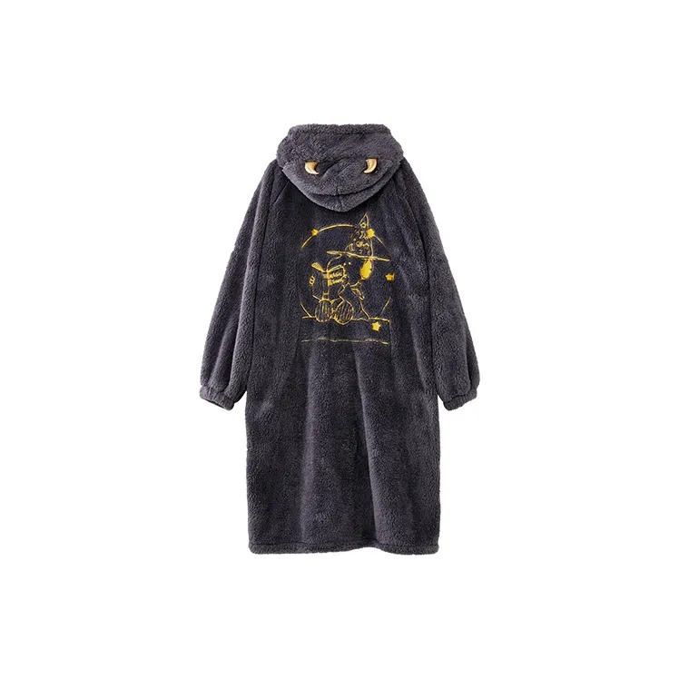 YSO x SNOOPY Pajama Robe Men's Dark Gray