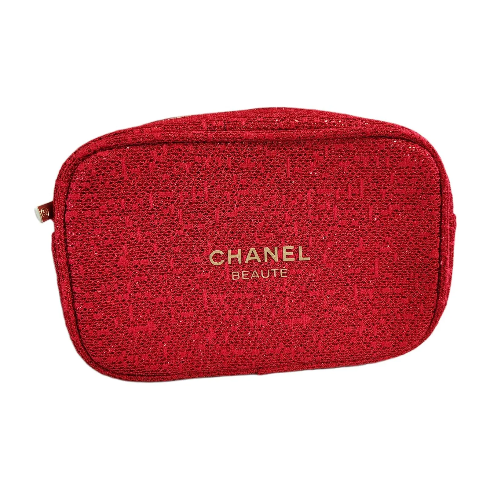 CHANEL Красно-золотой Косметичка для хранения