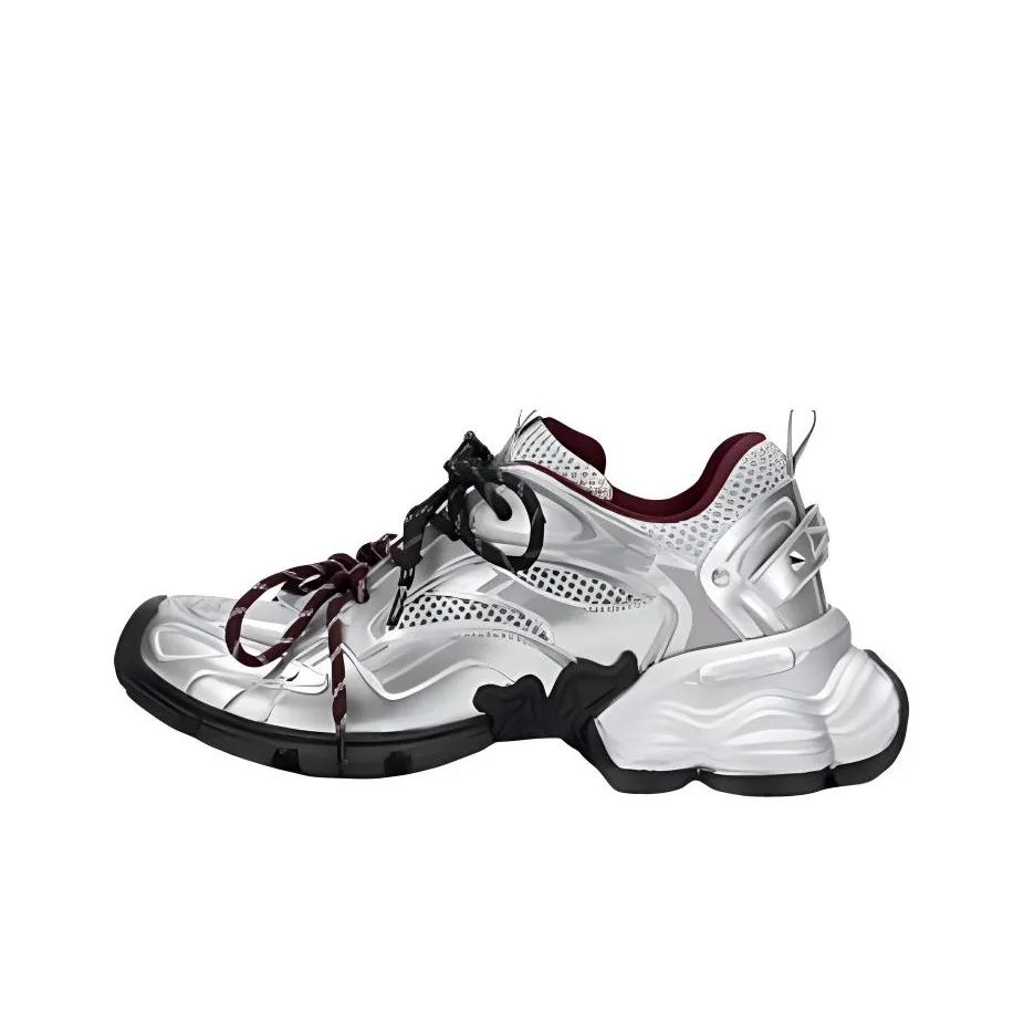 SUGARSU Низкий топ массивные кроссовки женские цвет Миллениум Сильвер