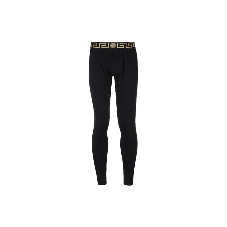 VERSACE Thermal pants Mid-Rise Men's Black