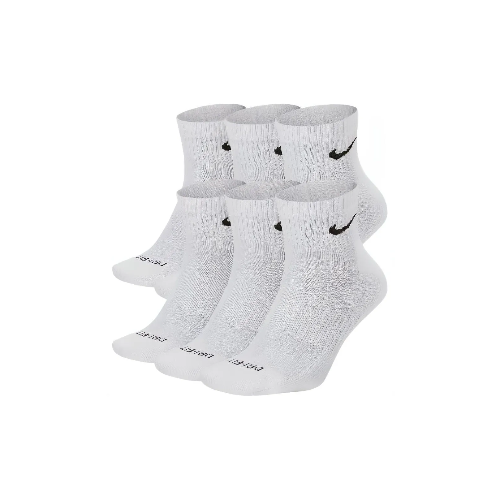 nike Zero Everyday Plus Cushioned Ankle Socks 6 Pairs White
