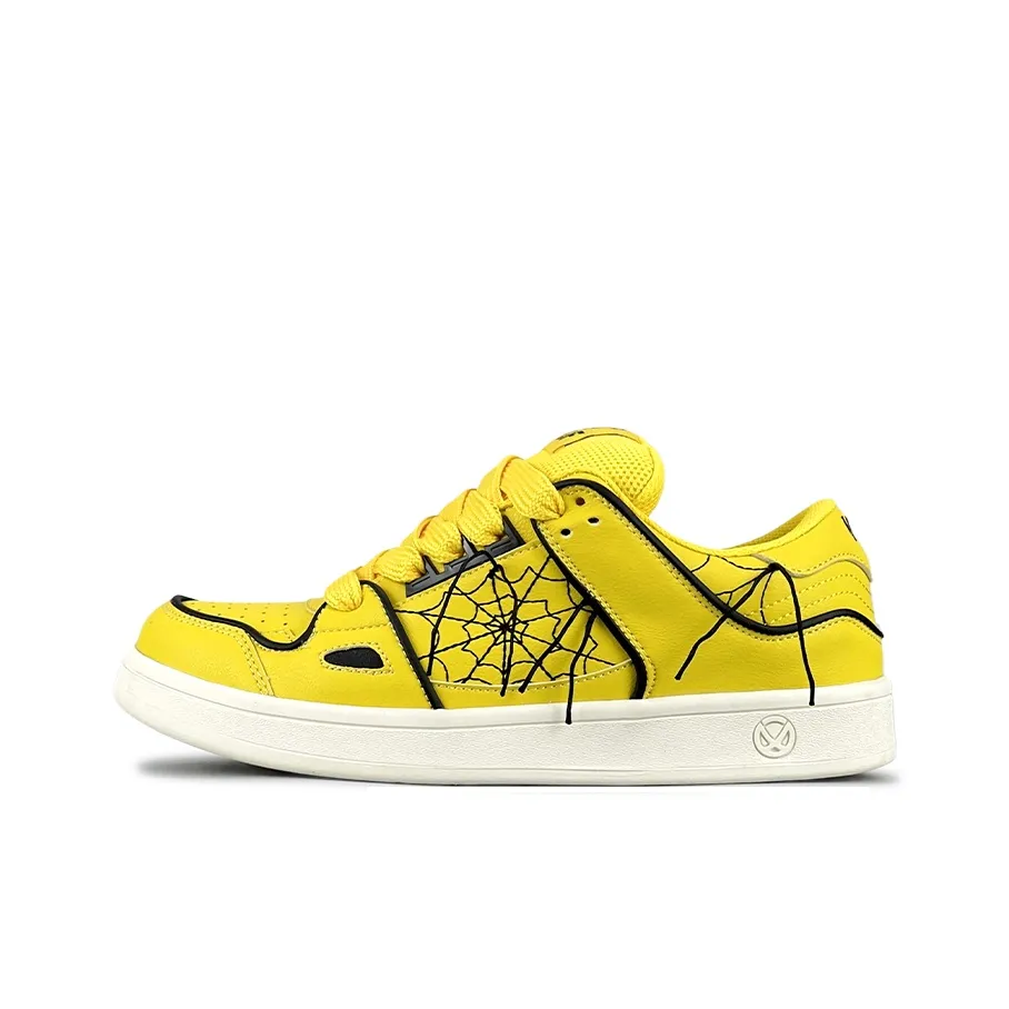 VFDF Противоскользящие Устойчивые к износу Дышащие Низкие Кроссовки для скейтбординга Унисекс Желто-черные