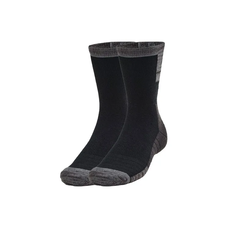 Under Armour Cold Weather Crew Mid Calf Socks Unisex 2 Pack Black