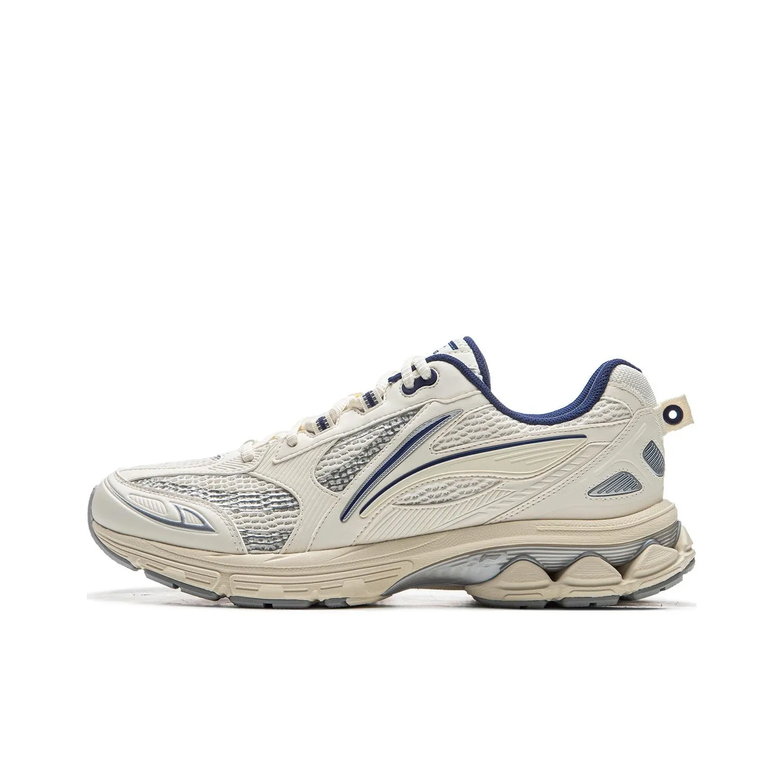LiNing Shake 2.0 Anti Slip And Wear Resistant Breathable Low Top Casual Running Shoes Men's White Blue