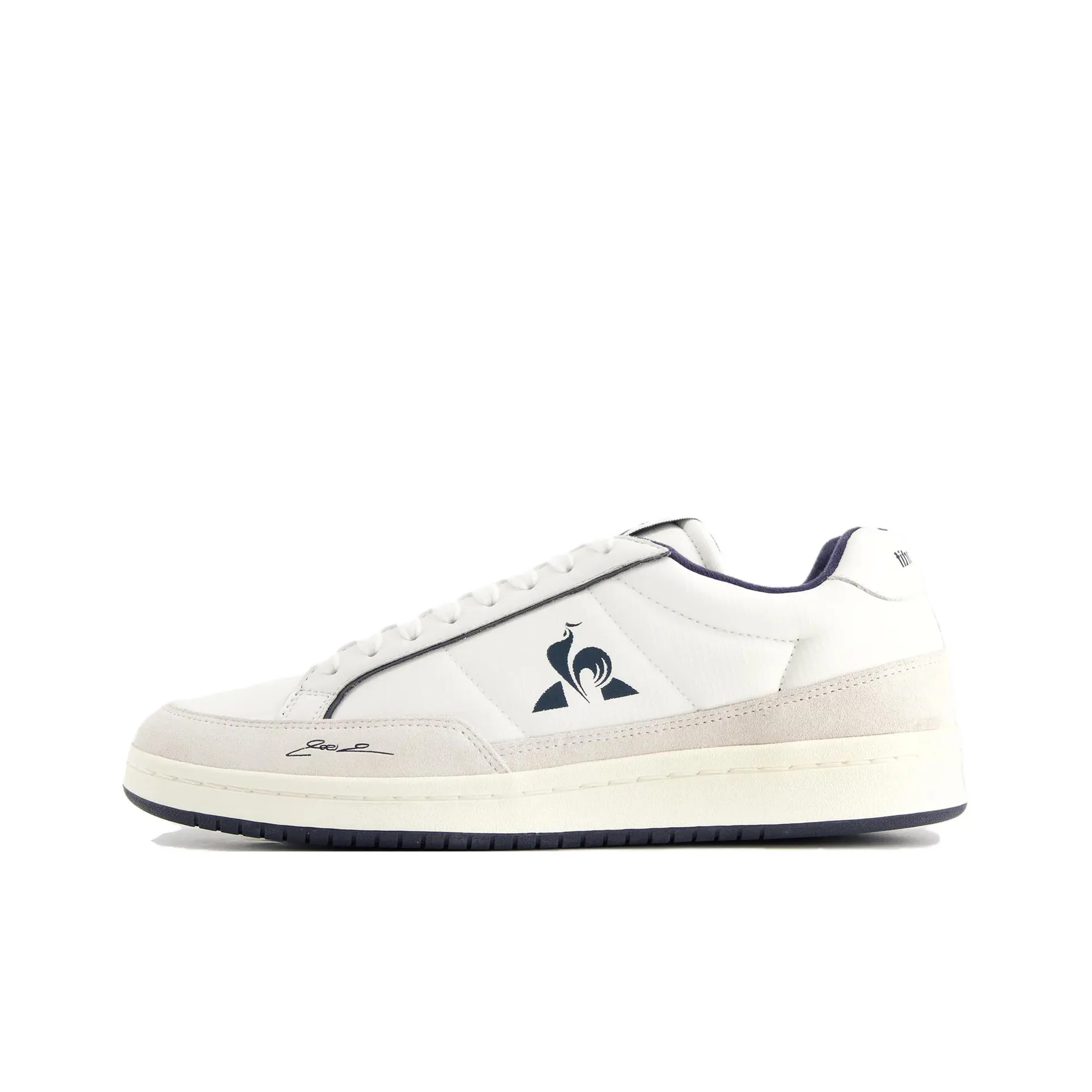 Le Coq Sportif Anti Slip Wear Resistant Low Top Skateboard Shoes Unisex White Blue