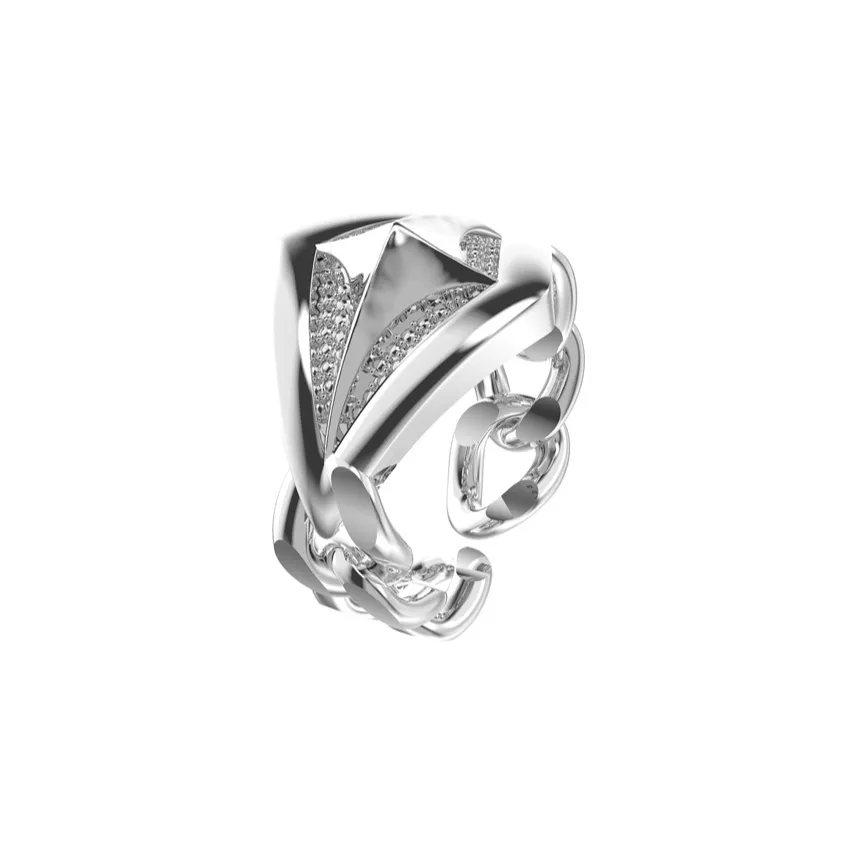 YURITAN Кольца из меди с покрытием из белого золота унисекс